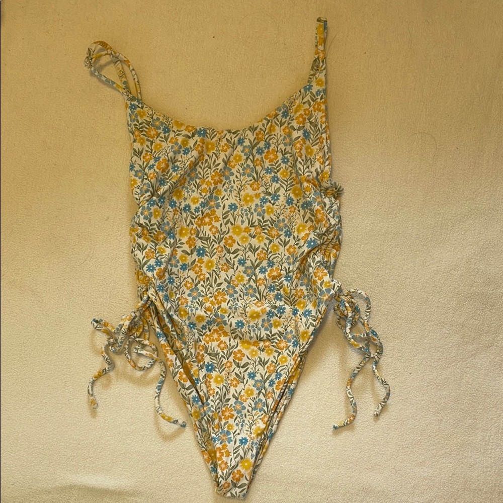 Floral One Piece Swimsuit - Un Bleached Swim